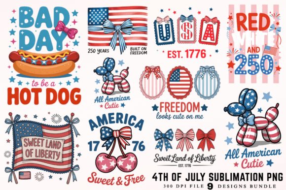 Download 4th of July Sublimation PNG Designs Bund - Sublimation png designs Collection