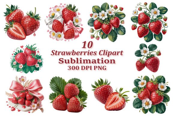 Download Strawberry Sublimation PNG Bundle - Sublimation png Collection