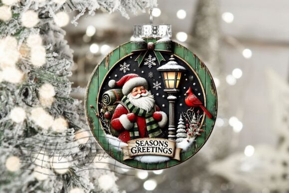 Download 3D Santa Round Christmas Sublimation Png - Sublimation png Collection