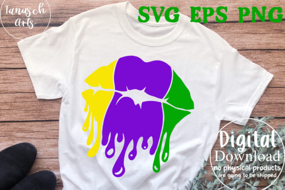 Download Mardi Gras Dripping Lips SVG Cut File - Premium Resources