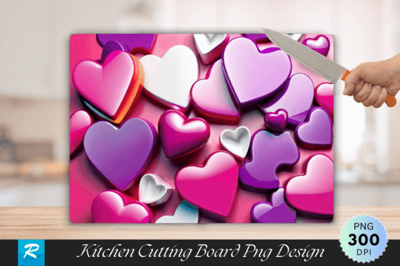 Download 3D Heart Cutting Board Sublimation PNG - Sublimation png Collection