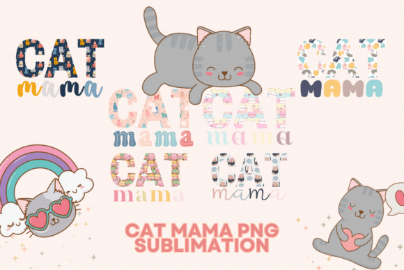 Download Cat Mama Sublimation PNG - Sublimation png Collection