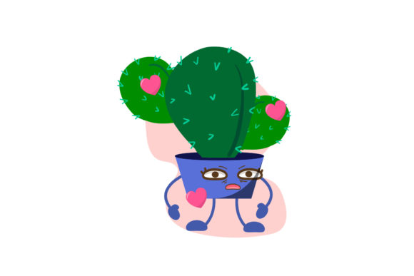 Download Valentine Character Cactus Design - Premium Resources