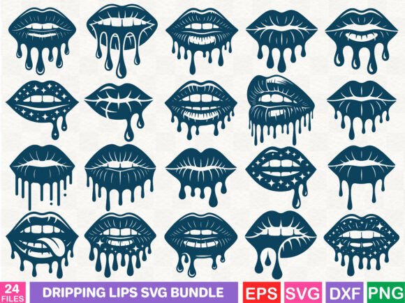 Download Dripping Lips SVG Bundle - Premium Bundle