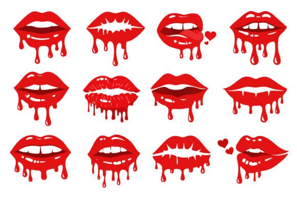 Download Sexy Dripping Lips SVG Bundle - Premium Bundle