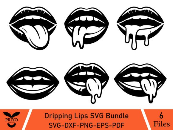Download Dripping Lips SVG Bundle - Premium Resources