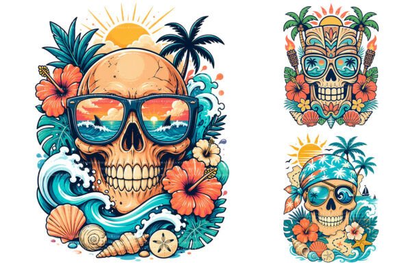 Download Tropical Skull Summer Sublimation PNG - Sublimation png Collection