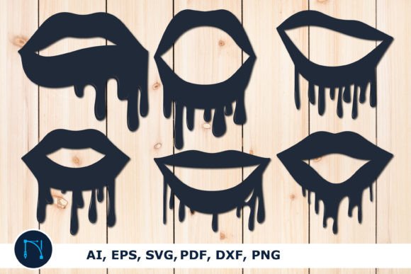 Download Laser Cut Dripping Lips SVG Bundle - Dripping lips svg Collection