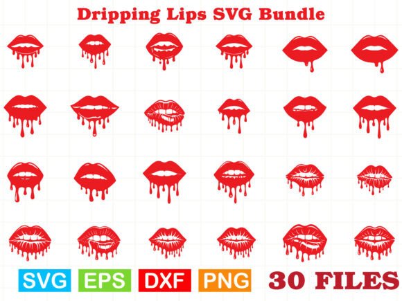 Download Dripping Lips SVG Bundle - Premium Bundle